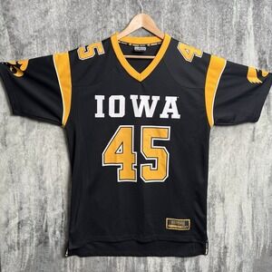 University of Iowa Hawkeyes #45 Colosseum Football Jersey Mens L Black & Gold